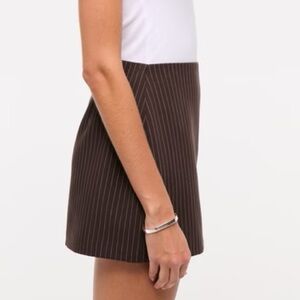 Abercrombie & Fitch Brown Pinstripe Mini Skirt